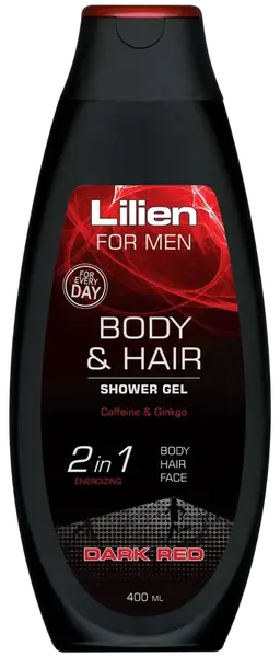 LILIEN Sprchový šampón pre mužov Dark Red 400 ml