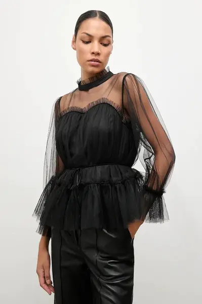 Halenka Answear.LAB dámská, černá barva, hladká