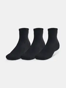 Unisex socks Under Armour Unisex UA TC 3pk Qtr-BLK - unisex