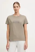 Bavlněné tričko Napapijri S-Box dámské, zelená barva, NP0A4IP1N1T1