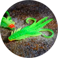 Redbass gumová nástraha nymfa fluo/green rh uv - xxl 20 cm 33 g