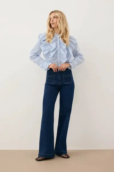 Džíny Bizuu DELPHI dámské, modrá barva, DELPHI NAVY