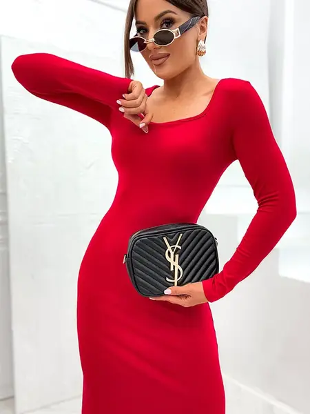 Resti Women's eco leather midi skirt