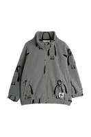 Dětská bunda Mini Rodini Penguin šedá barva, 11000091