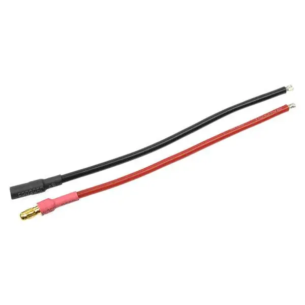 Konektor pozlátený 3.5mm s káblom kábel 14AWG 10cm (1 pár)