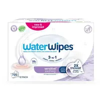 12x WATERWIPES Ubrúsky vlhčené Soothing clean bez obsahu plastov 60 ks ( 720 ks )