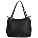 Módní dámská koženková kabelka na rameno Theia, černá