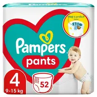 Pampers Pants velikost 4 plenkové kalhotky 9-15kg 52ks