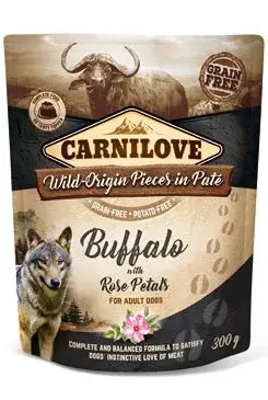 Carnilove Dog Pouch paté buffalo & rose petals 300g