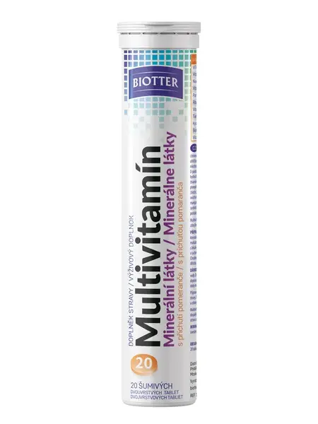 Biotter Multivitamín + minerální látky - šumivé tablety 20ks