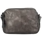 Prostorná dámská koženková crossbody se třemi kapsami na zip Milee, antická stříbrná