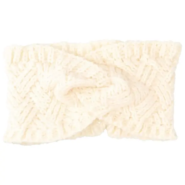 Pohodlná pletená čelenka Figo, béžová