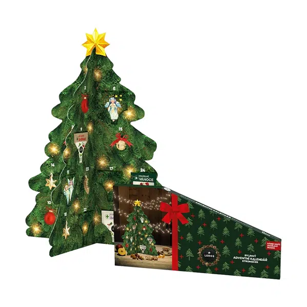 LEROS Bylinný adventní kalendář stromeček 24 sáčků