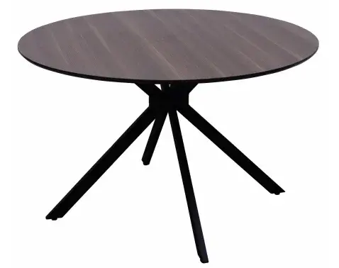 Kulatý jídelní stůl Cosmo 120 cm, šedo-hnědý jasan