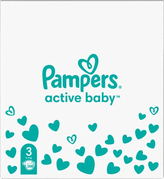 Pampers Plienky Active Baby 3 mesačné balenie (6 - 10 kg)