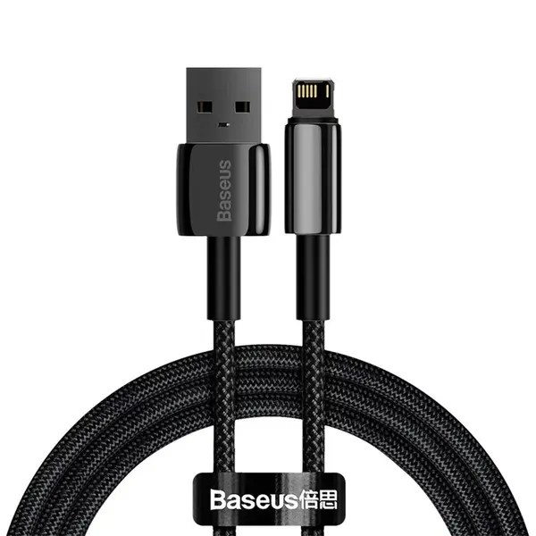 Baseus Tungsten kábel USB / Lightning 2.4A 2m, čierny