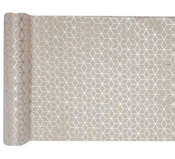 Behúň Cement Tile zlatý bavlnený 28cmx3m