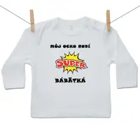 Boodyy Tričko s dlhým rukávom Môj ocko robí super bábätká 92 (18-24 mesiacov)