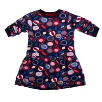 Dievčenské bavlnené šaty, Ovocie - granátové, veľ. 92