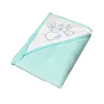 TEGA BABY Detská osuška s kapucňou Zajačik 100x100 - Mint KR-008-100x100-105