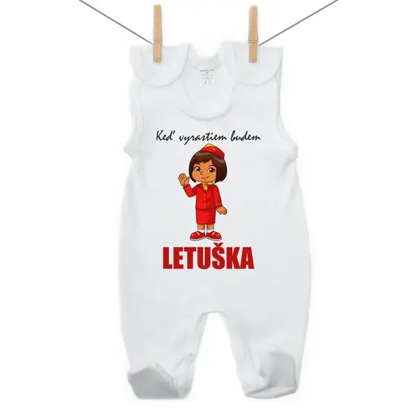 Boodyy Dupačky Keď vyrastiem budem letuška 68 (3-6 mesiacov)