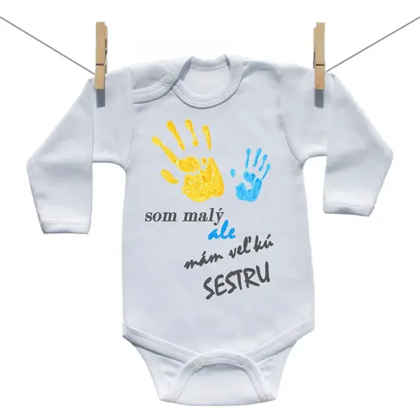 Boodyy Body s dlhým rukávom Som malý ale mám veľkú sestru 86 (12-18 mesiacov)