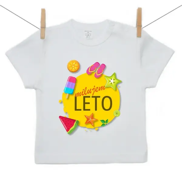 Boodyy Tričko s krátkym rukávom Milujem leto 104 (3-4 roky)