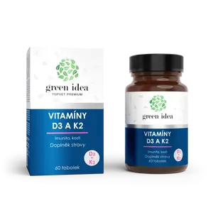 VITAMÍNY D3 a K2 - 60 kapsúl - Green idea