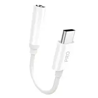 Audio adaptér z USB Type-C na 3,5 mm Mini Jack - Biela