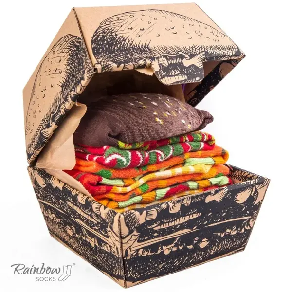ZOOKSY/RAINBOW SOCKS Ponožky Rainbow Socks Burger Vege 2 páry