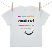 Boodyy Tričko s krátkym rukávom Keď toto dokážeš prečítať 98 (2-3 roky)