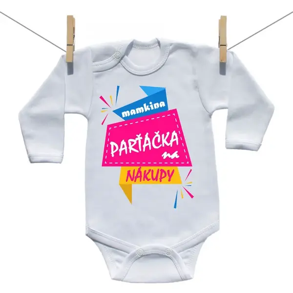 Boodyy Body s dlhým rukávom Mamkina parťáčka na nákupy 62 (2-4 mesiace)