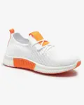 Resti White women's sports shoes with orange inserts Kedeti - Footwear