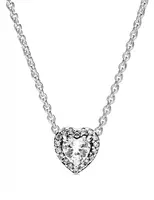 Pandora Strieborný náhrdelník s trblietavým srdiečkom Timeless 398425C01-45