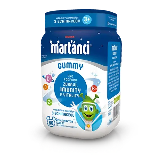 Marťánci Gummy echinacea, vitaminy pro podporu imunity pro děti 50 tablet