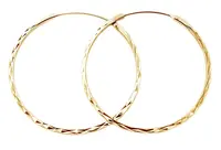 Beneto Módne pozlátené kruhové náušnice zo striebra AGUC2439 / SCS-GOLD 3 cm