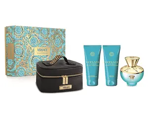 Versace Dylan Turquoise - EDT 100 ml + parfumovaný telový gél 100 ml + sprchový gél 100 ml + kosmetická taštička