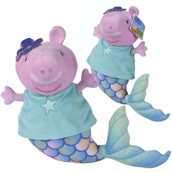 Hermanex Plyšové prasiatko Peppa Morská panna 30 cm