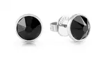 Guess Oceľové náušnice s čiernymi zirkónmi Frontiers JUME01343JWSTBKT/U