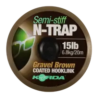 Korda náväzcová šnúrka n-trap semi stiff gravel brown 20 m - 30 lb