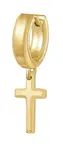 Brosway Moderná pozlátená single náušnica Krížik Ink BIK29