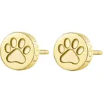 S'Agapõ Krásne pozlátené oceľové náušnice labky CLICK SCK61