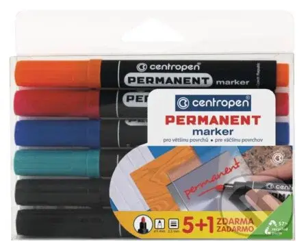 Centropen Značkovač permanentní 8566 (5+1 ks)