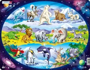 Zvieratá celého sveta (NM6) - puzzle z kategorie Naučné puzzle
