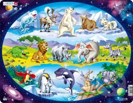 Zvieratá celého sveta (NM6) - puzzle z kategorie Naučné puzzle