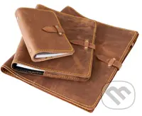 Set Diář A5, A6 a šanon A4 Hnědý