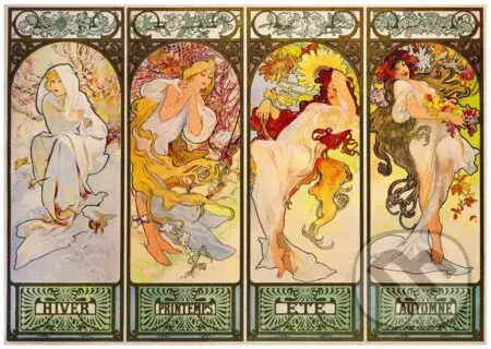 Mucha - Four Seasons, 1900 - puzzle z kategorie Umělecké