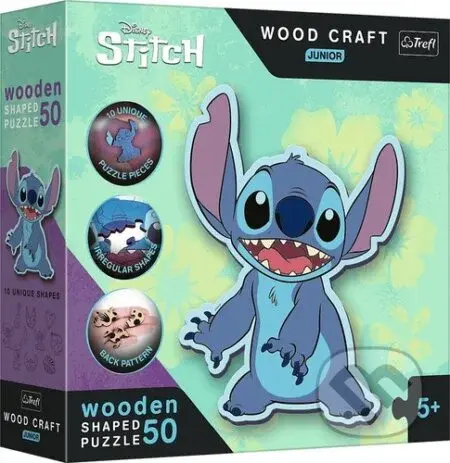 Wood Craft Junior puzzle Lilo & Stitch (50 dílků) - puzzle z kategorie 15 - 60 dílků