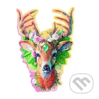 Módní jelen, dřevěné - puzzle z kategorie Zvířata