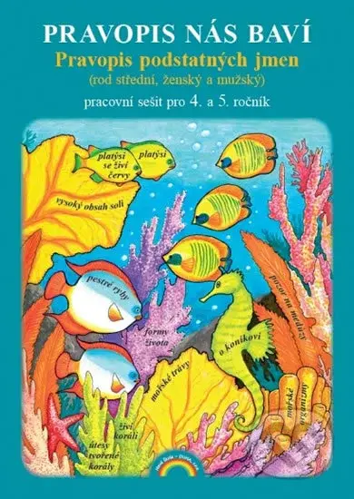 Pravopis nás baví - pravopis podstatných jmen (rod střední, ženský a mužský - kniha z kategorie 1. stupeň